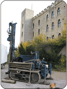 Baugrunderkundung am Hambacher Schloss