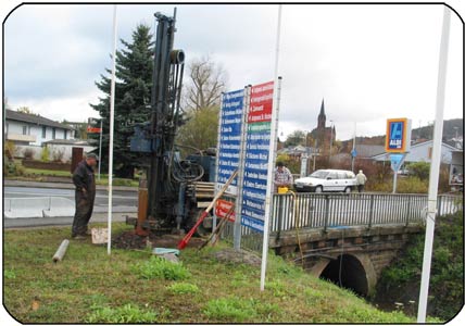 Baugrunderkundung fr einen Brckenneubau